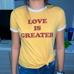 Forever 21 yellow tee shirt